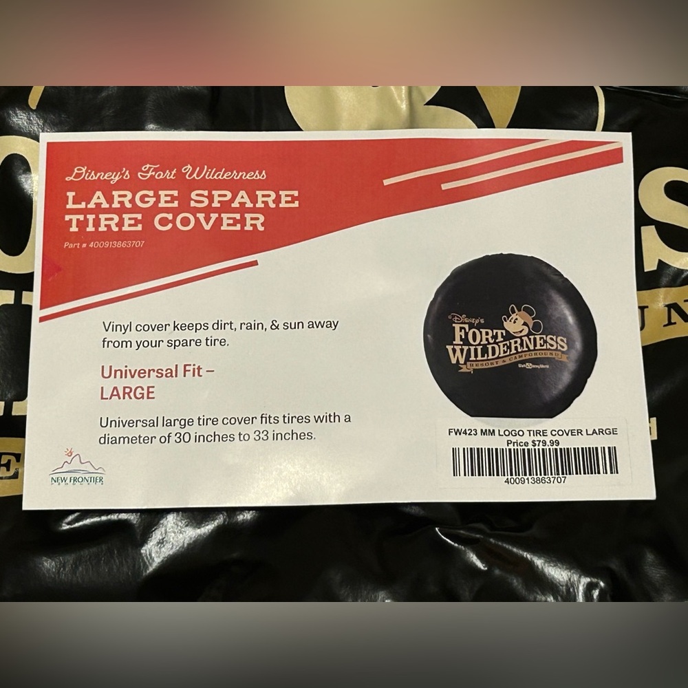 Fort Wilderness Campground And Resort - Large Spare Tire Cover RARE FIND!